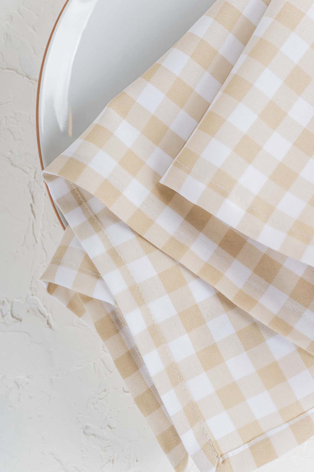 Servilleta Damero Blanco y Beige