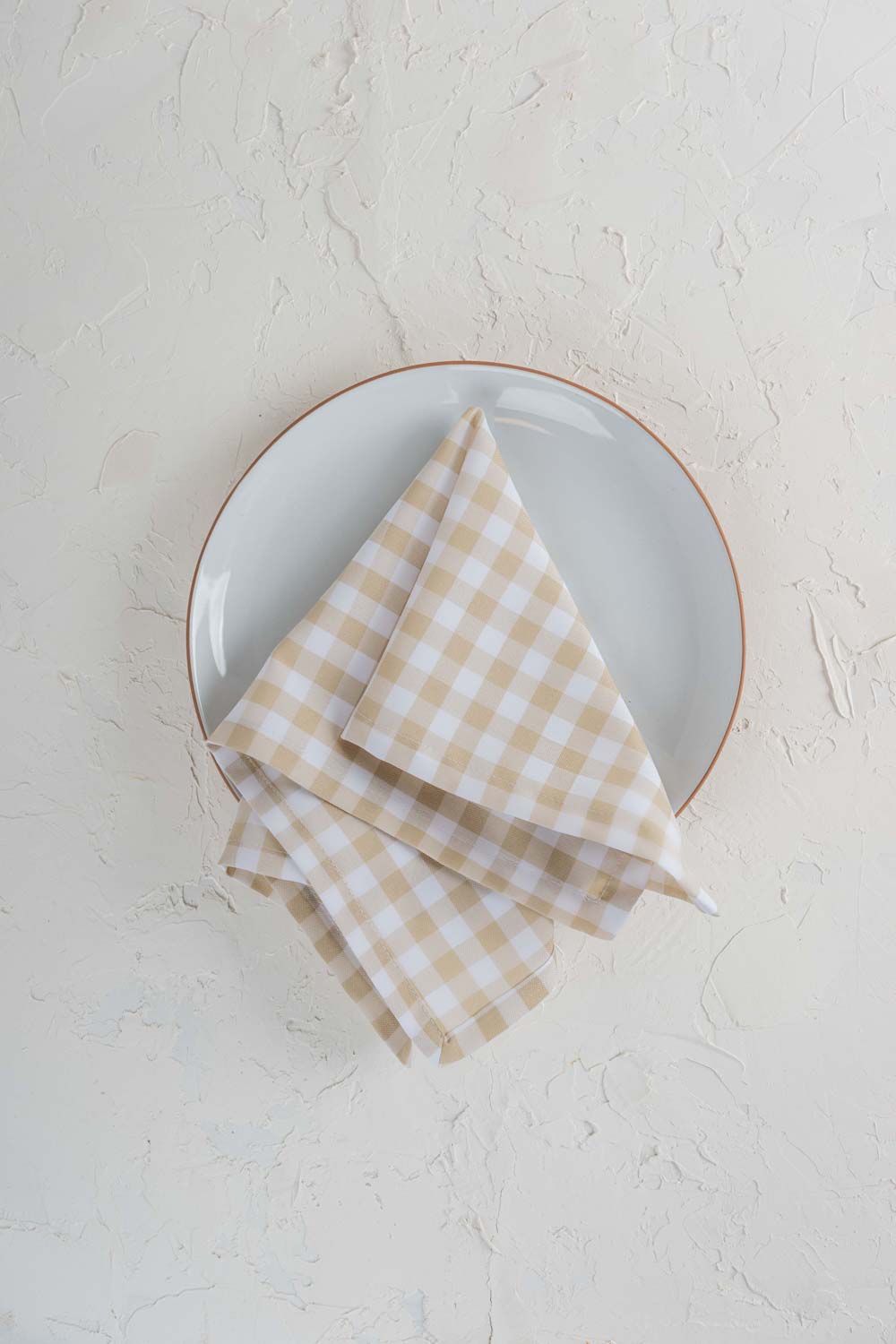 Servilleta Damero Blanco y Beige